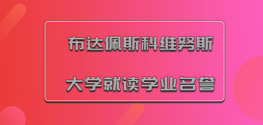 布达佩斯科维努斯大学mba就读的学业名誉