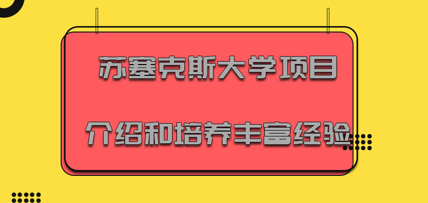 苏塞克斯大学mba项目介绍和培养丰富经验