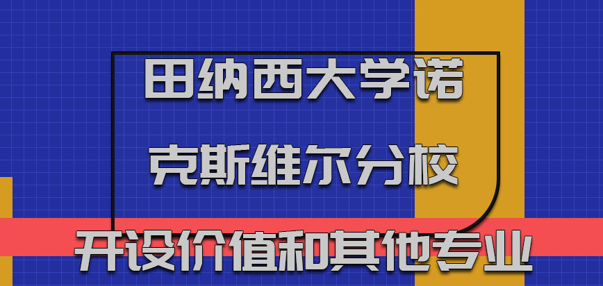 田纳西大学诺克斯维尔分校mba开设的价值和其他专业