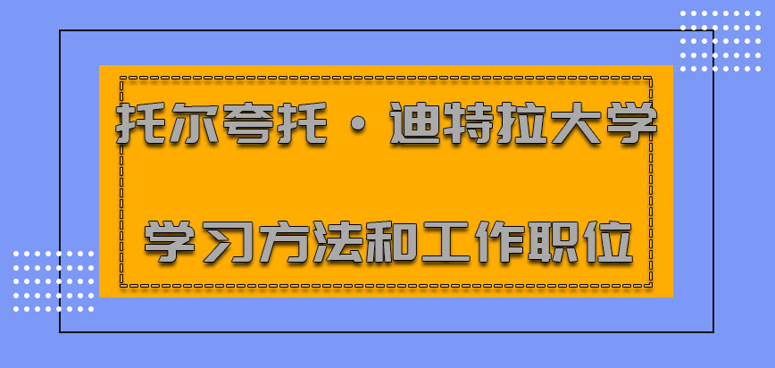 托尔夸托·迪特拉大学mba学习方法和适合的工作职位