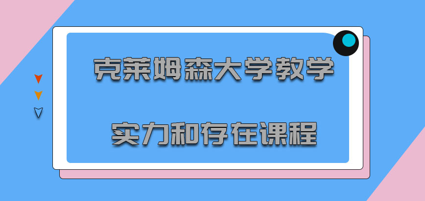 克莱姆森大学mba教学实力和存在课程