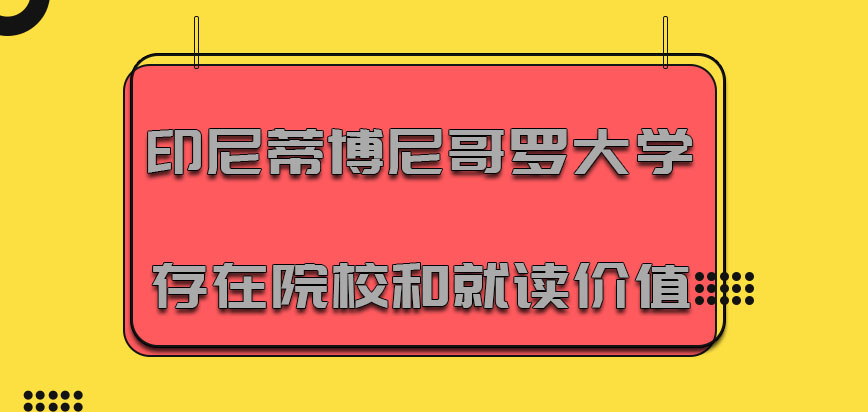 印尼蒂博尼哥罗大学mba存在的院校和就读价值