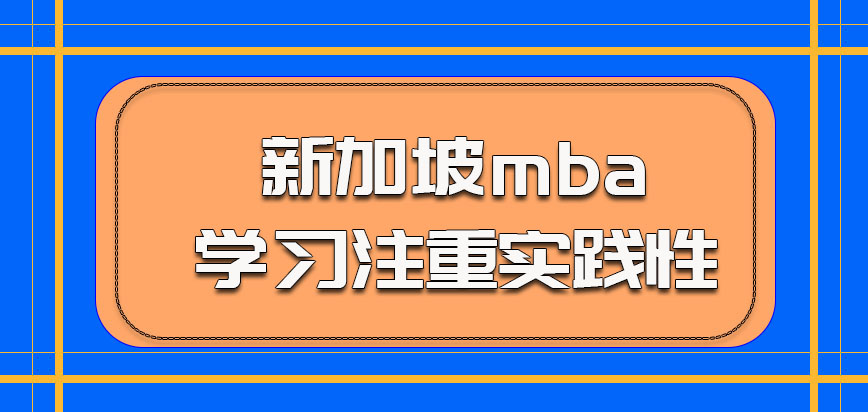 新加坡mba的学习更注重实践性