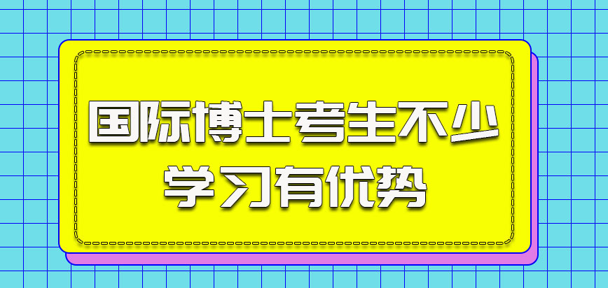 国际博士的考生也有不少学习有优势