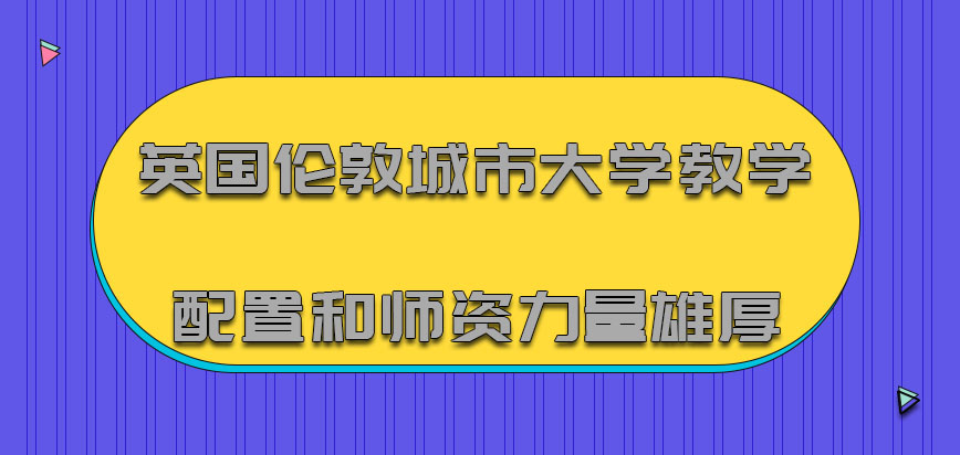 英国伦敦城市大学教学配置和师资力量雄厚