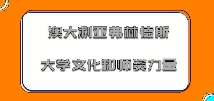 澳大利亚弗林德斯大学文化和师资力量