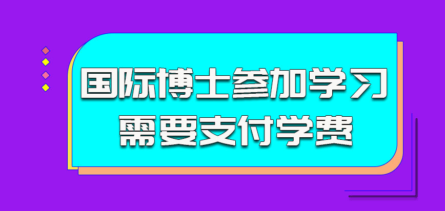 国际博士参加学习需要支付的学费