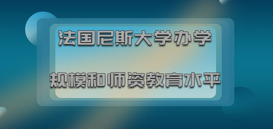 法国尼斯大学办学规模和师资教育水平