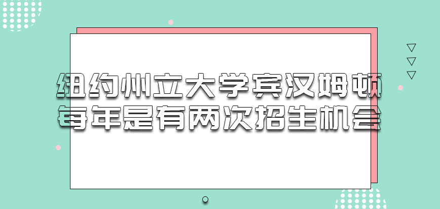 纽约州立大学宾汉姆顿分校mba每年是有两次招生机会吗