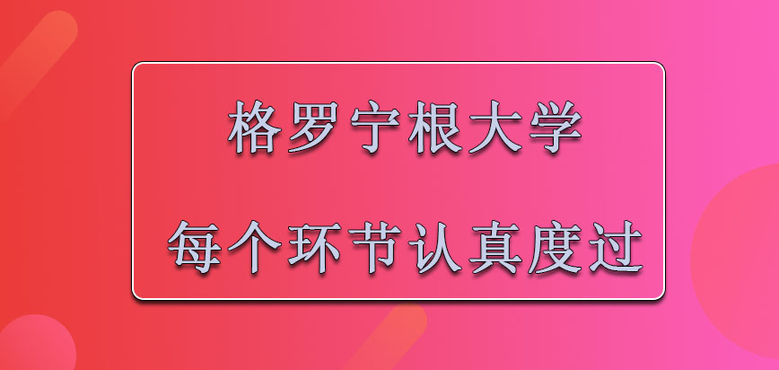 格罗宁根大学mba每个环节都必须要认真度过