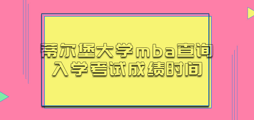 蒂尔堡大学mba多会可以查询入学考试成绩呢