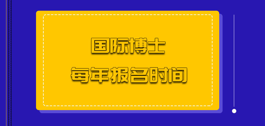 国际博士每年的多会可以报名呢