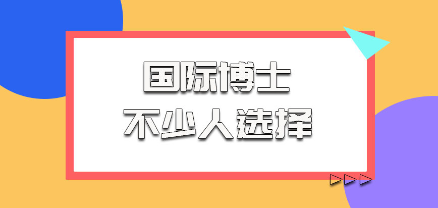 国际博士现在也是不少人的选择