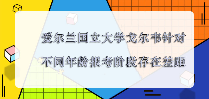 爱尔兰国立大学戈尔韦mba针对不同年龄报考的阶段存在差距