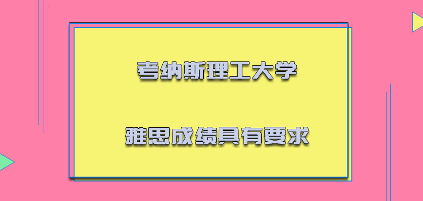 考纳斯理工大学mba对于雅思成绩具有一定的要求