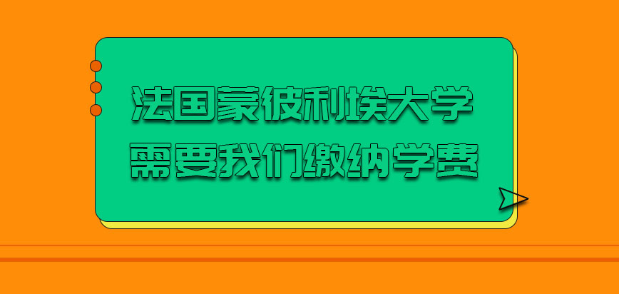 法国蒙彼利埃大学需要我们缴纳学费吗