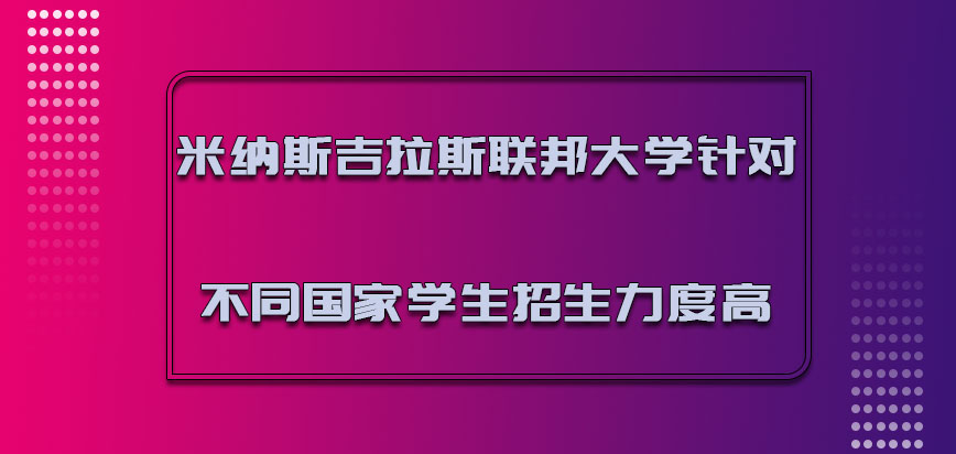 米纳斯吉拉斯联邦大学mba针对不同国家的学生招生力度高