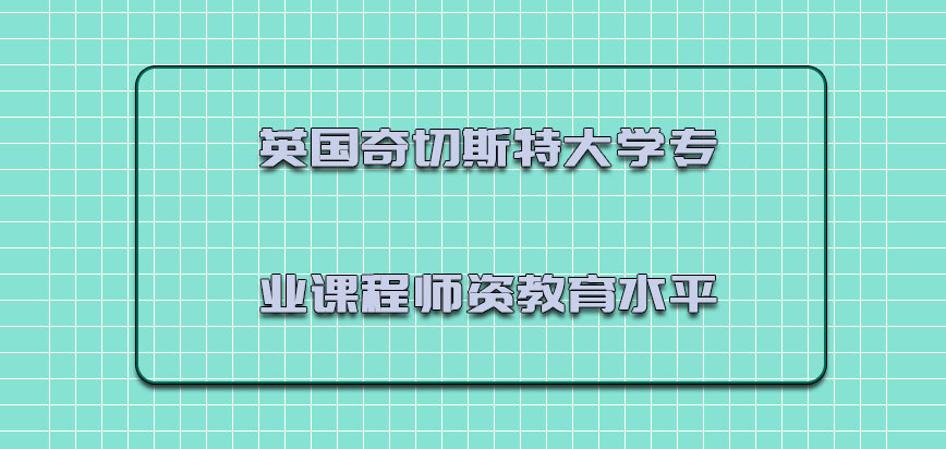 英国奇切斯特大学专业课程的师资教育水平