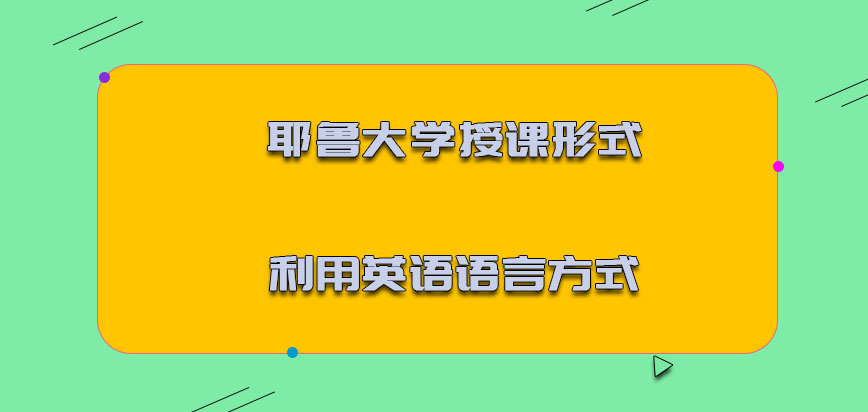 耶鲁大学mba授课的形式主要利用英语的语言方式