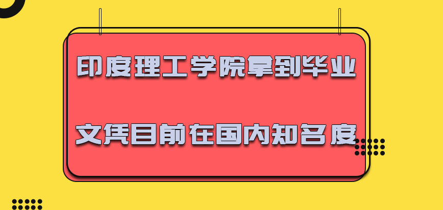 印度理工学院mba拿到的毕业文凭目前在国内的知名度越来越高