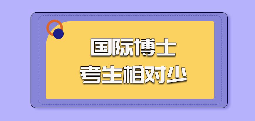 国际博士的考生相对少