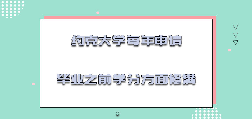 约克大学mba每年申请毕业之前学分方面也必须要修满