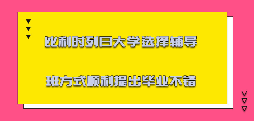 比利时列日大学选择辅导班的方式顺利提出毕业是不错的