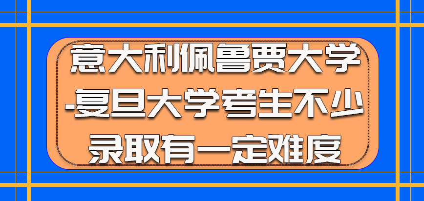 意大利佩鲁贾大学的考生不少录取也有一定难度