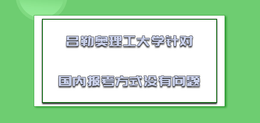 吕勒奥理工大学mba针对国内报考的方式没有问题