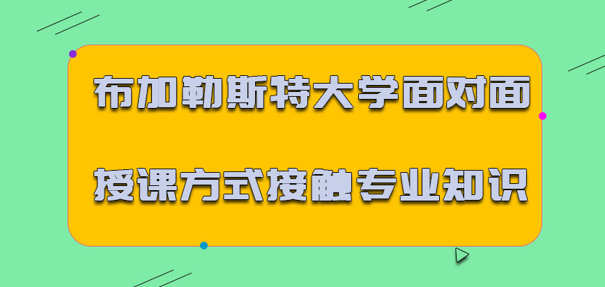 布加勒斯特大学mba利用面对面的授课方式接触到更多的专业知识