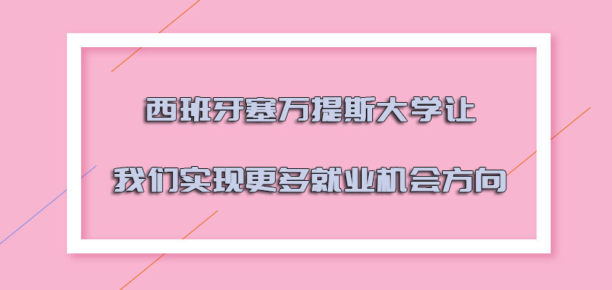 西班牙塞万提斯大学让我们实现更多就业机会的方向