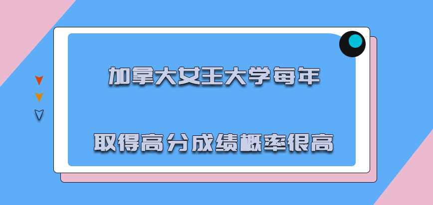 加拿大女王大学每年取得高分成绩的概率很高