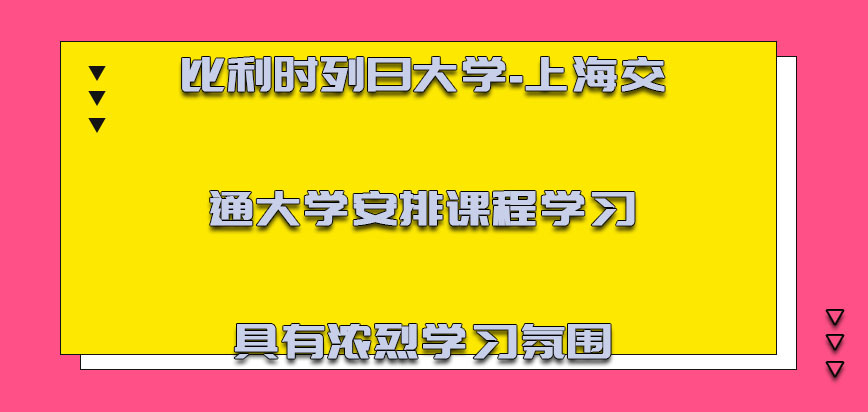 比利时列日大学-上海交通大学安排课程学习具有浓烈的学习氛围