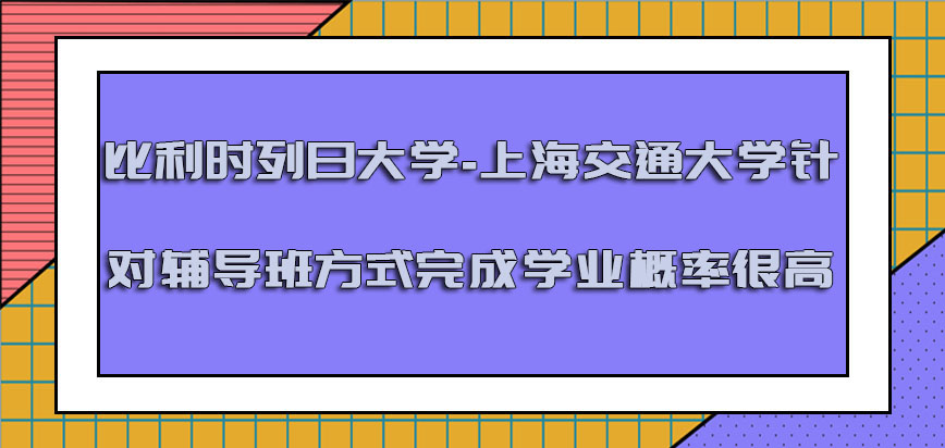 比利时列日大学-上海交通大学针对辅导班的方式完成学业的概率很高