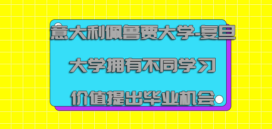 意大利佩鲁贾大学拥有不同的学习价值是提出毕业的机会