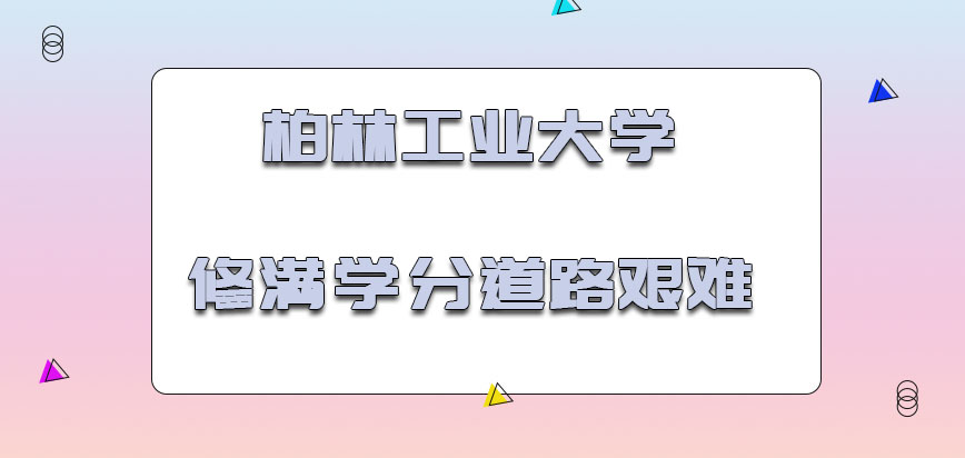 柏林工业大学mba修满学分的道路是艰难的