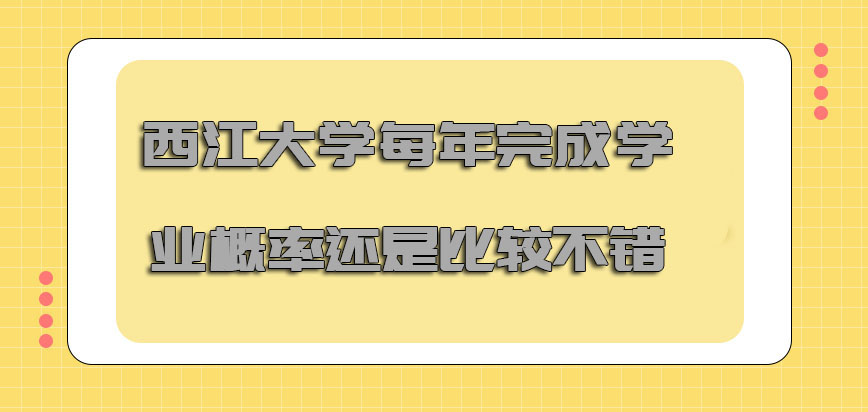 西江大学mba每年完成学业的概率还是比较不错的