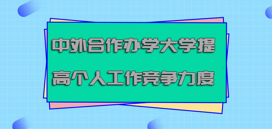 中外合作办学的大学可以提高个人的工作竞争力度吗