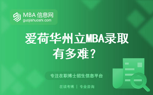 愛荷華州立MBA錄取有多難？