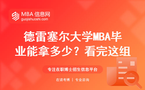 德雷塞爾大學(xué)MBA畢業(yè)能拿多少？看完這組數(shù)據(jù)再決定要不要讀
