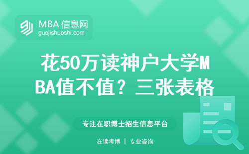 花50萬讀神戶大學MBA值不值？三張表格說清真實含金量