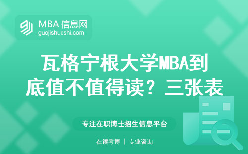 瓦格宁根大学MBA到底值不值得读？三张表格说透真实含金量