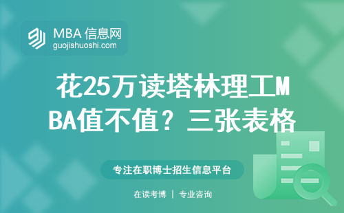 花25萬讀塔林理工MBA值不值？三張表格說透真實含金量