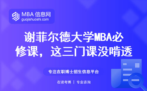 謝菲爾德大學MBA必修課，這三門課沒啃透等于白讀