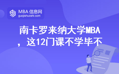 南卡羅來納大學MBA，這12門課不學畢不了業？2024最新課表流出
